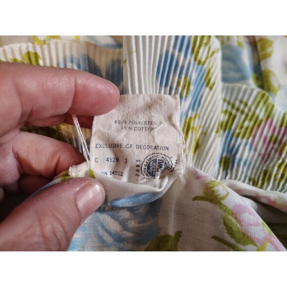 Smart Time Housecoat, Size 18 Flower, Ruffle Collar Pearl Snap Union Label USA - Picture 5 of 5